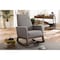 Baxton Studio Yashiya Mid-century Grey Upholstered Rocking Chair 123-6817 - alternate 4